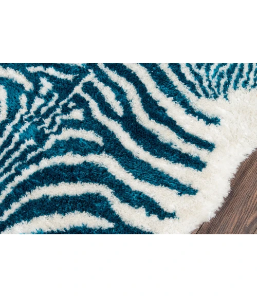 Momeni Kalahari Area Rug KAL-1 Domesticated Turquoise 7'6 X 9'6