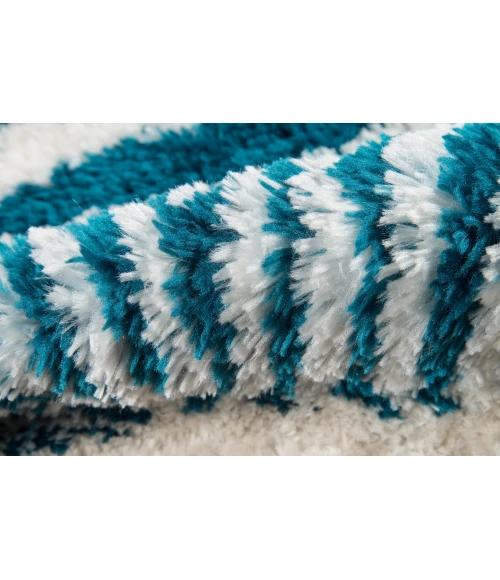 Momeni Kalahari Area Rug KAL-1 Domesticated Turquoise 7'6 X 9'6