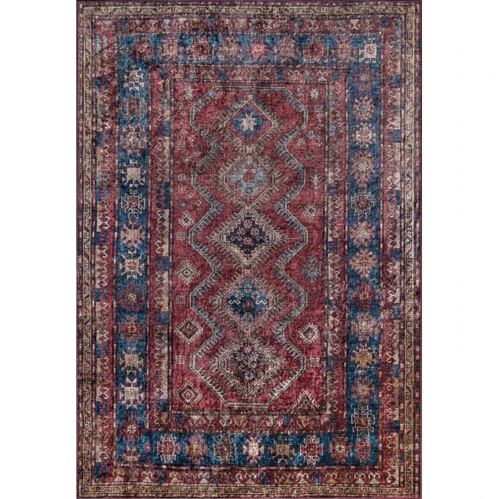 Momeni Karachi Area Rug KAR-1 Burgundy 6' X 9'