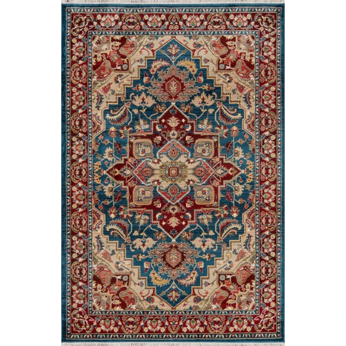Momeni Lenox Area Rug LE-01 Blue 5' X 5' Round