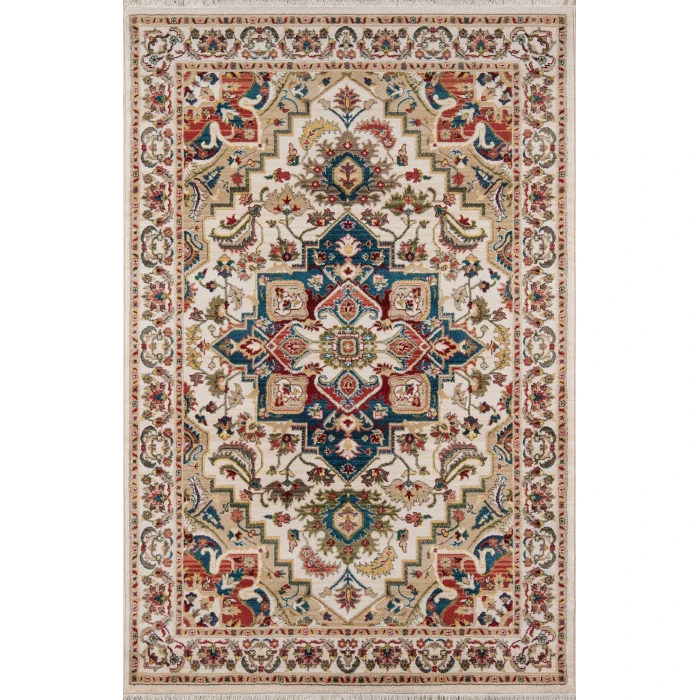 Momeni Lenox Area Rug LE-01 Ivory 5' X 5' Round