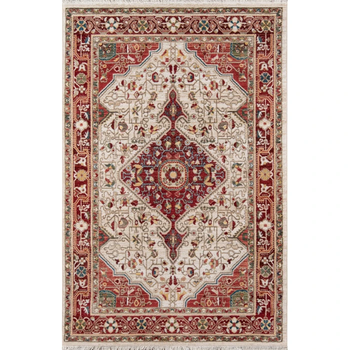 Momeni Lenox Area Rug LE-02 Red 5' X 5' Round