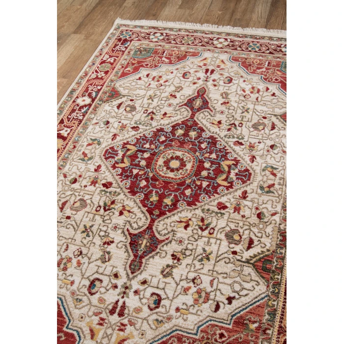 Momeni Lenox Area Rug LE-02 Red 5' X 5' Round