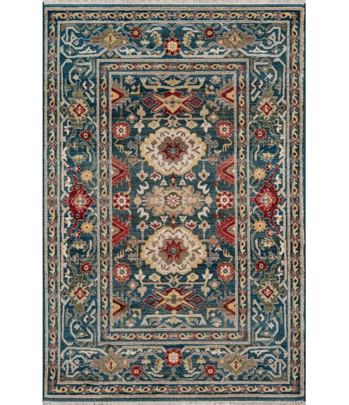 Momeni Lenox Area Rug LE-03 Blue 5' X 5' Round