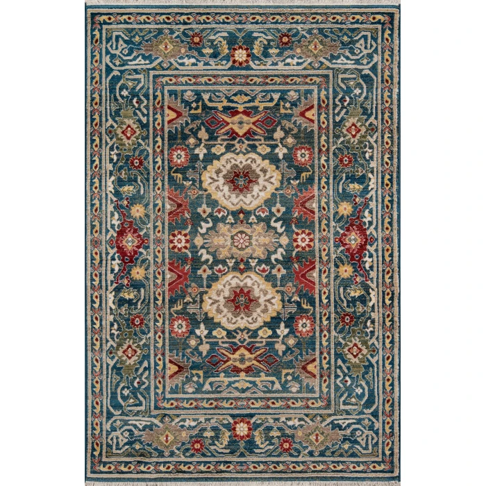 Momeni Lenox Area Rug LE-03 Blue 5' X 5' Round