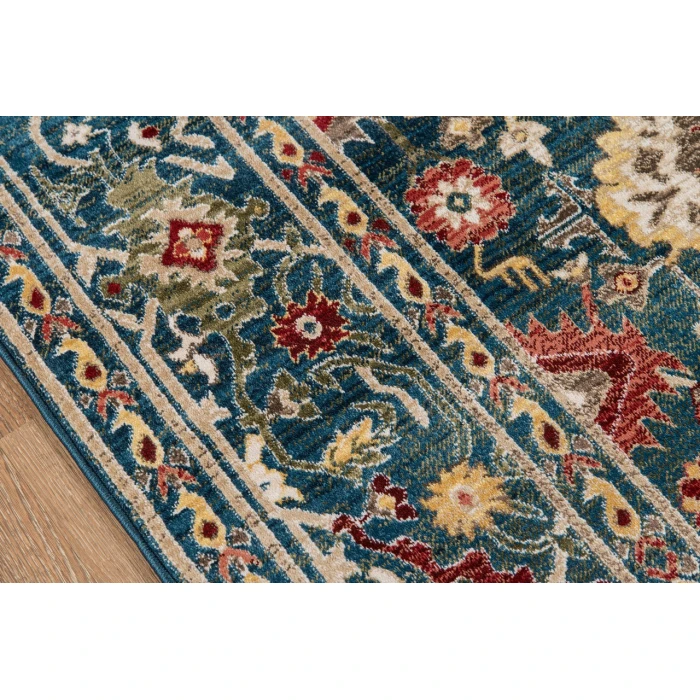 Momeni Lenox Area Rug LE-03 Blue 5' X 5' Round