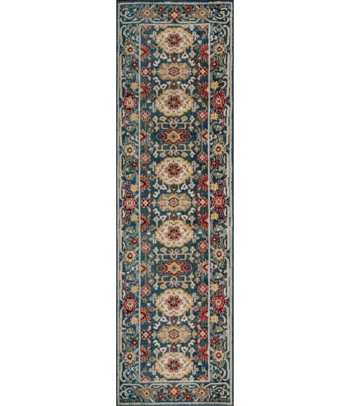 Momeni Lenox Area Rug LE-03 Blue 5' X 5' Round