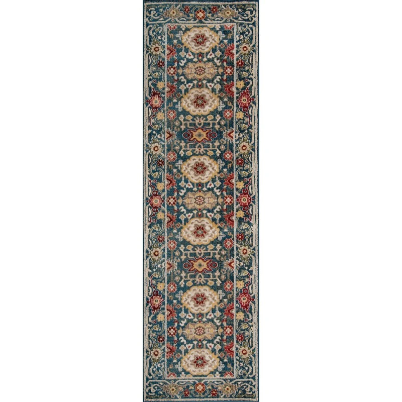 Momeni Lenox Area Rug LE-03 Blue 5' X 5' Round