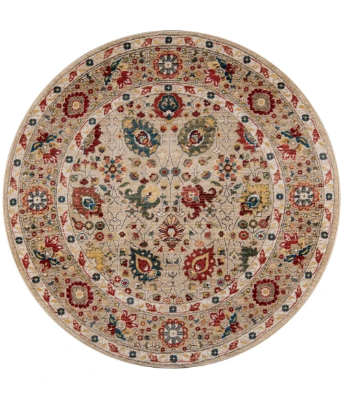 Momeni Lenox Area Rug LE-04 Ivory 5' X 5' Round