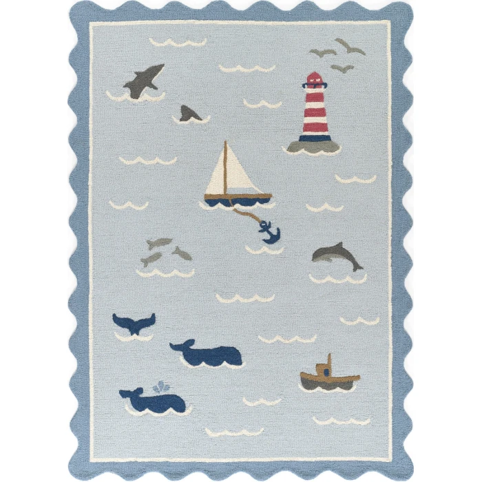 Momeni Lily Blue LIY-7 5ft. x 7ft.6in. Rect. Rug
