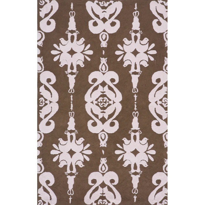Momeni Lil Mo Classic Area Rug LMI-1 Baby Damask Soft Pink 5' X 7'