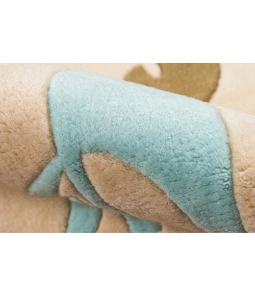 Momeni Lil Mo Whimsy Area Rug LMJ-2 Critters Ivory 2' X 3'