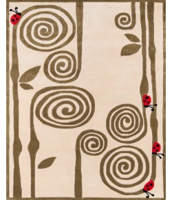 Momeni Lil Mo Whimsy Lmj-3 Ivory Area Rug 5 ft. X 5 ft. Round Round