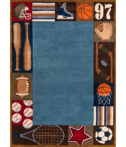 Momeni Lil Mo Whimsy Denim LMJ-4 5 ft. X 5 ft. Round Rug