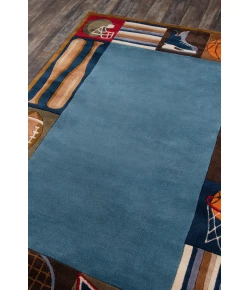 Momeni Lil Mo Whimsy Denim LMJ-4 5 ft. X 5 ft. Round Rug