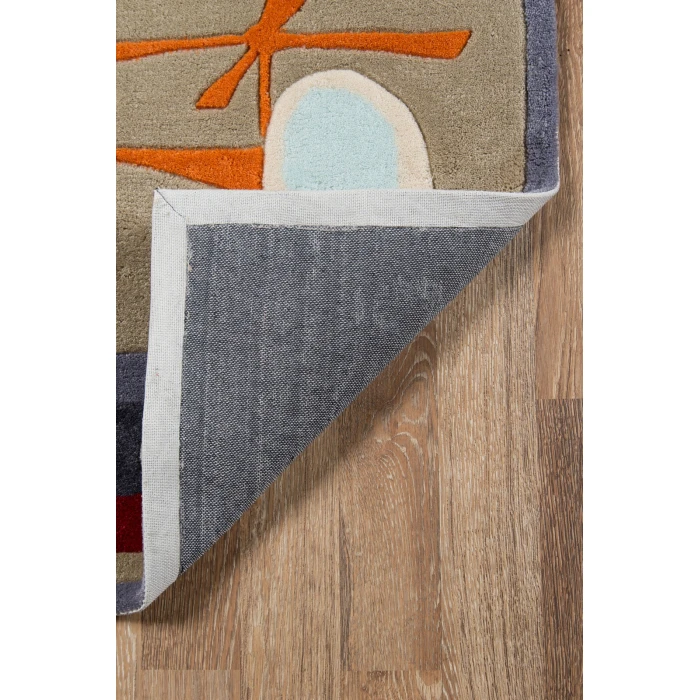 Momeni Lil Mo Whimsy Area Rug LMJ-8 Transportation Concrete 5' X 5' Round