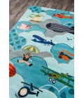 Momeni Lil Mo Whimsy Area Rug LMJ10 Aviator Sky 4' X 6'