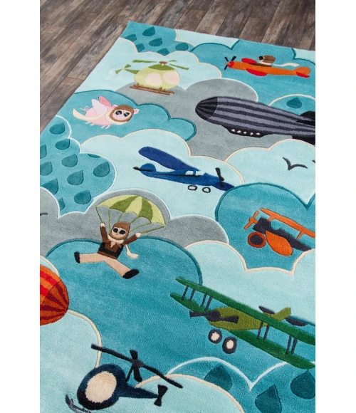 Momeni Lil Mo Whimsy Area Rug LMJ10 Aviator Sky 4' X 6'