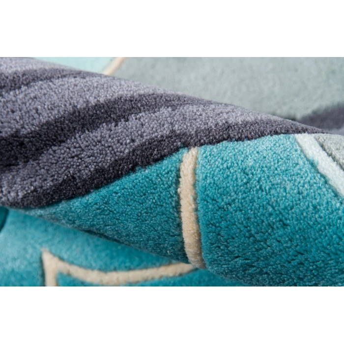 Momeni Lil Mo Whimsy Area Rug LMJ10 Aviator Sky 5' X 5' Round