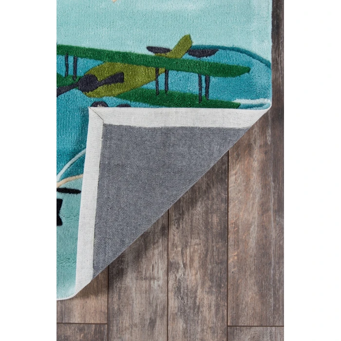 Momeni Lil Mo Whimsy Area Rug LMJ10 Aviator Sky 5' X 5' Round