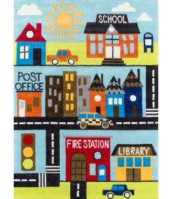 Momeni Lil Mo Whimsy Lmj12 Town Area Rug 5 ft. X 5 ft. Round