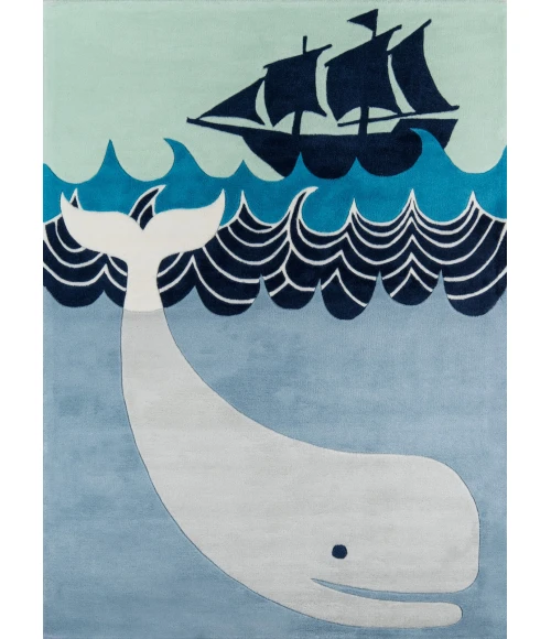 Momeni Lil Mo Whimsy Multi Blue LMJ27 2 ft. X 3 ft. Rect. Rug