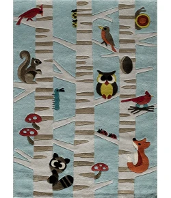 Momeni Lil Mo Whimsy Light Blue LMJ29 2 ft. X 3 ft. Rect. Rug