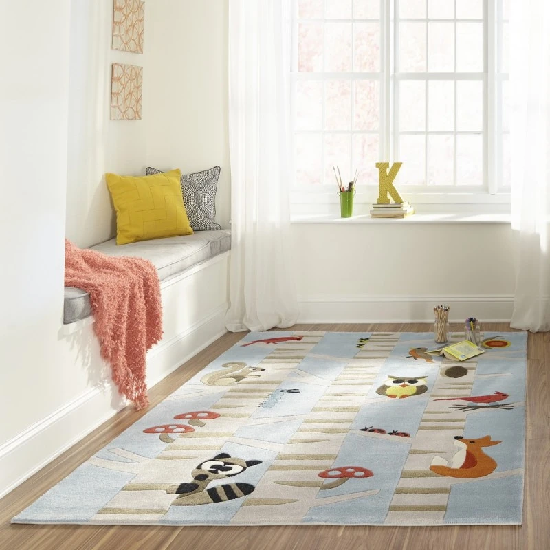 Momeni Lil Mo Whimsy Light Blue LMJ29 2 ft. X 3 ft. Rect. Rug