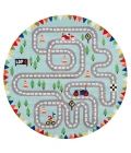 Momeni Lil Mo Whimsy Light Blue LMJ34 5 ft. X 5 ft. Round Rug