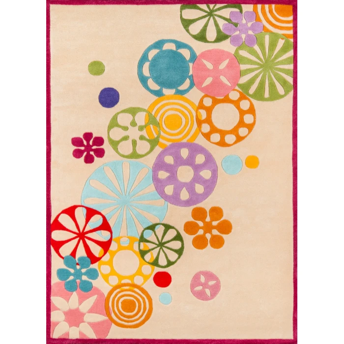 Momeni Lil Mo Hipster Area Rug LMT-8 Modern Sprinkle Ivory 5' X 7'