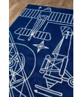 Momeni Lil Mo Hipster Area Rug LMT16 Blueprint Navy 5' X 5' Round