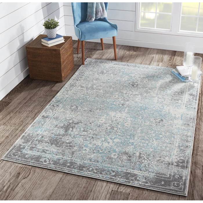 Momeni Luxe Blue LX-16 2ft. X 3ft. Rect. Rug