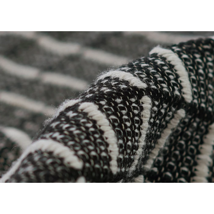 Momeni Malmo Area Rug MLO-2 Grid Black 9' X 12'