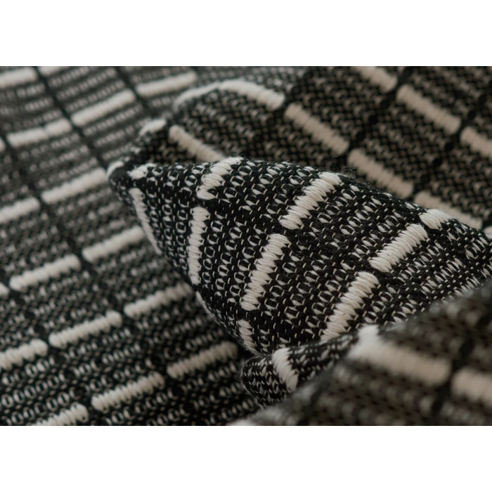 Momeni Malmo Area Rug MLO-2 Grid Black 9' X 12'