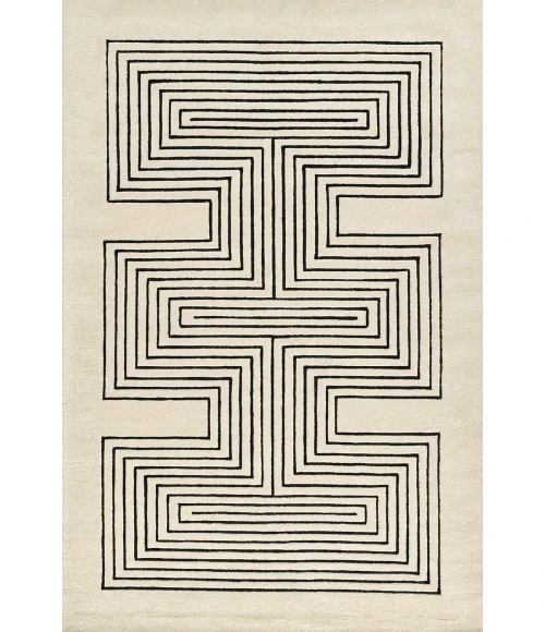 Momeni Simba SIM-3 White 3 ft. 6 in. X 5 ft. 6 in. Rectangle Rug