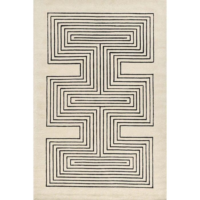 Momeni Simba SIM-3 White 5 ft. X 8 ft. Rectangle Rug