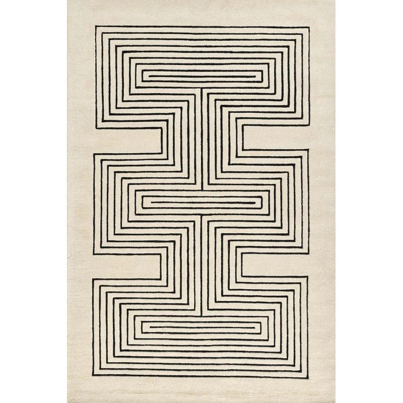 Momeni Simba SIM-3 White 9 ft. X 12 ft. Rectangle Rug
