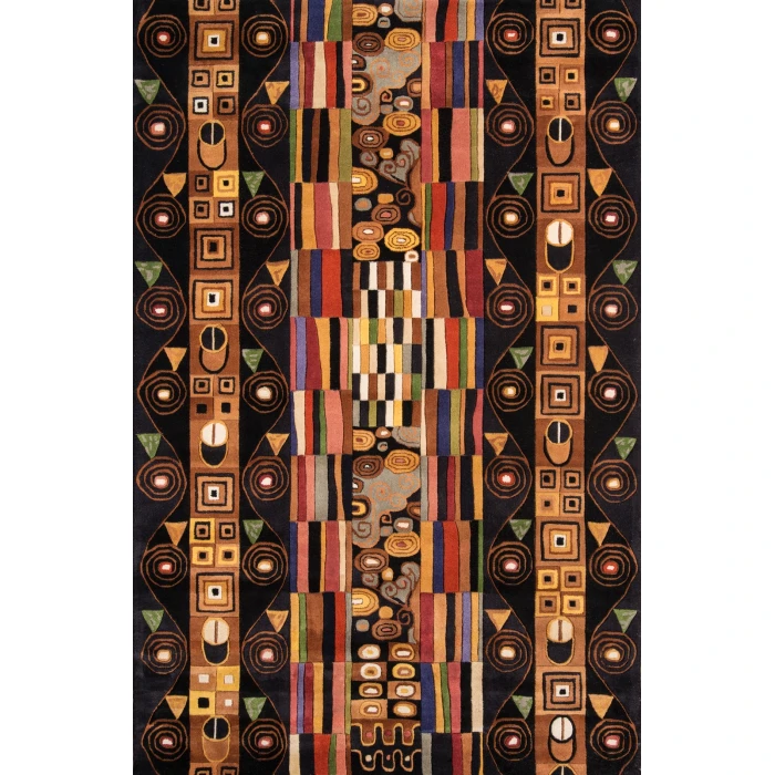 Momeni New Wave Area Rug NW-33 Black 5'9 X 5'9 Round