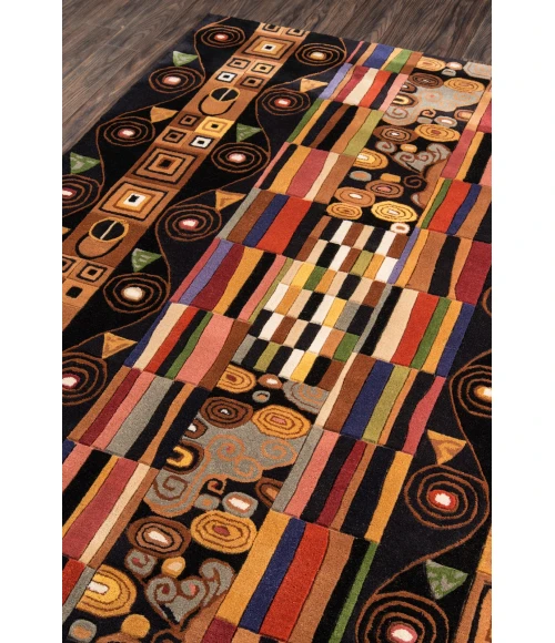 Momeni New Wave Area Rug NW-33 Black 5'9 X 5'9 Round