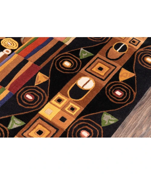 Momeni New Wave Area Rug NW-33 Black 5'9 X 5'9 Round