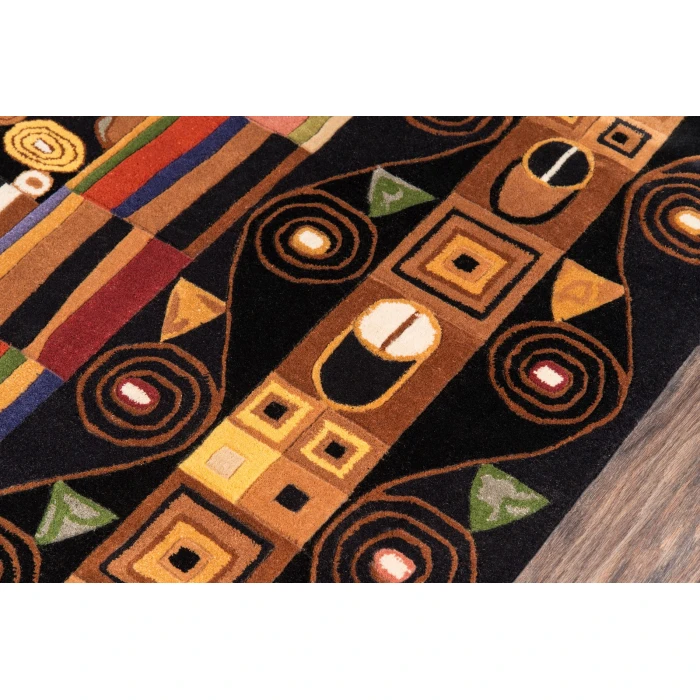 Momeni New Wave Area Rug NW-33 Black 5'9 X 5'9 Round
