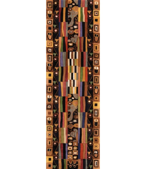 Momeni New Wave Area Rug NW-33 Black 5'9 X 5'9 Round