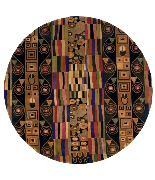 Momeni New Wave Area Rug NW-33 Black 5'9 X 5'9 Round