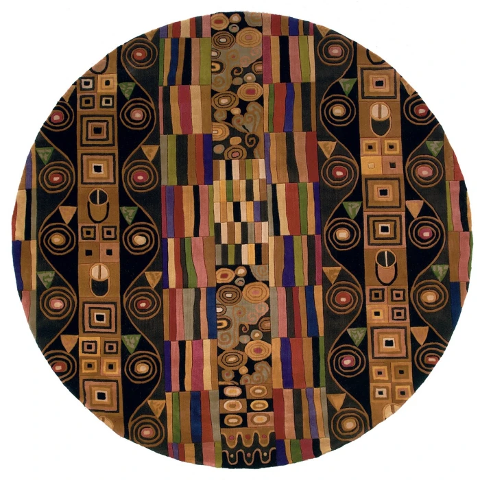 Momeni New Wave Area Rug NW-33 Black 5'9 X 5'9 Round