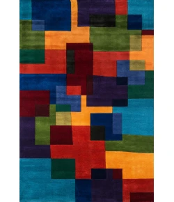 Momeni New Wave Nw-49 Multi Area Rug 5 ft. 9 in. X 5 ft. 9 in. Round