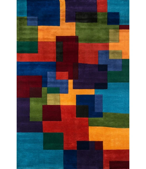 Momeni New Wave Area Rug NW-49 Multi 5'9 X 5'9 Round