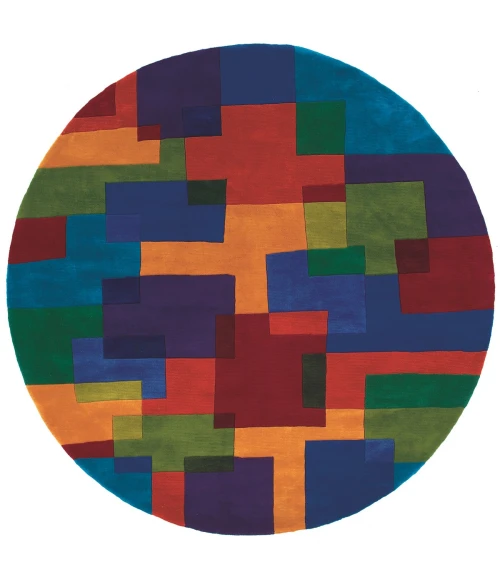 Momeni New Wave Area Rug NW-49 Multi 5'9 X 5'9 Round