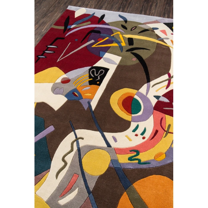 Momeni New Wave Area Rug NW-61 Multi 5'9 X 5'9 Round