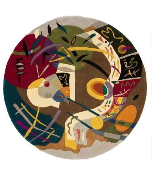 Momeni New Wave Area Rug NW-61 Multi 5'9 X 5'9 Round