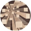 Momeni New Wave Brown NW128 5ft.9in. X 5ft.9in. Round Rug
